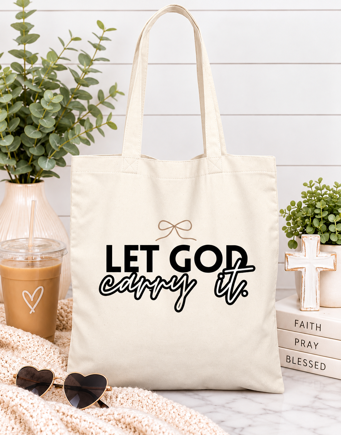 Holy Girl Habits Club “Let God Carry It” Tote