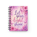 Let Your Light Shine Spiral Journal — Inspirational Floral Christian Notebook (Matthew 5:16)