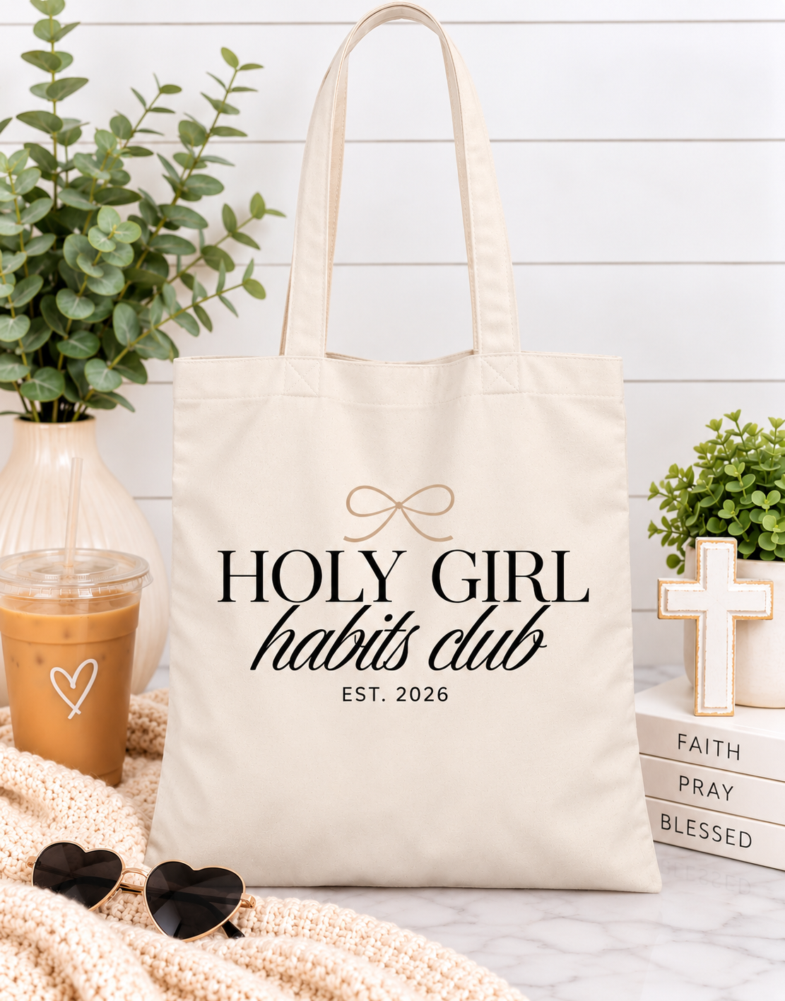 Holy Girl Habits Club Logo Tote Bag