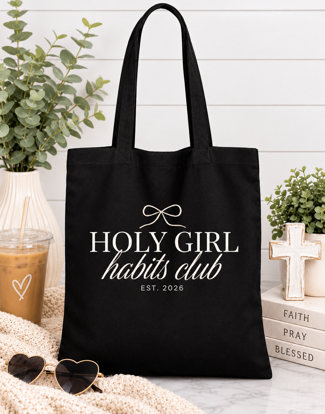 Holy Girl Habits Club Logo Tote Bag