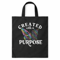 Created with Purpose Black Tote Bag